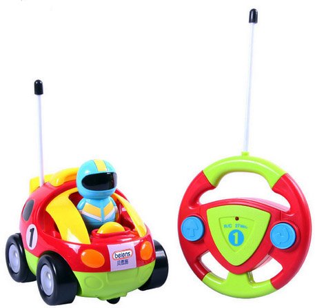 Cartoon R/C Race Car Radio Control Toy for Toddlers