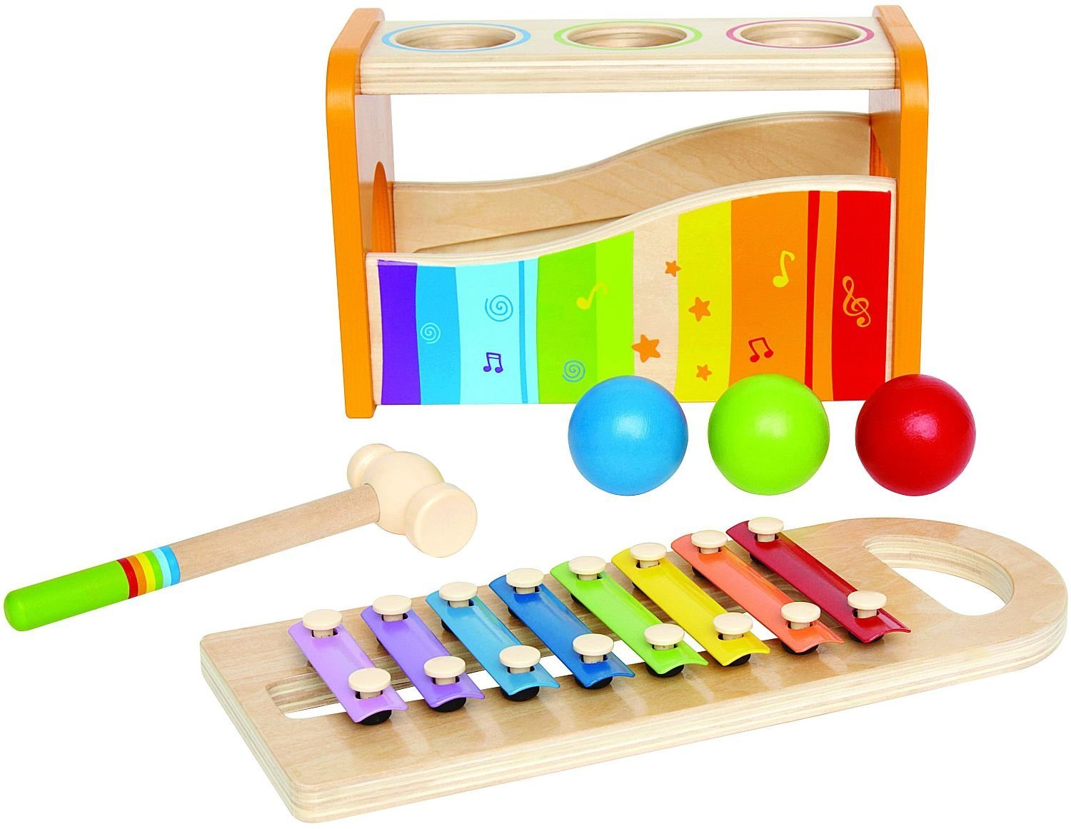 Hape – Pound & Tap Bench with Slide out Xylophone